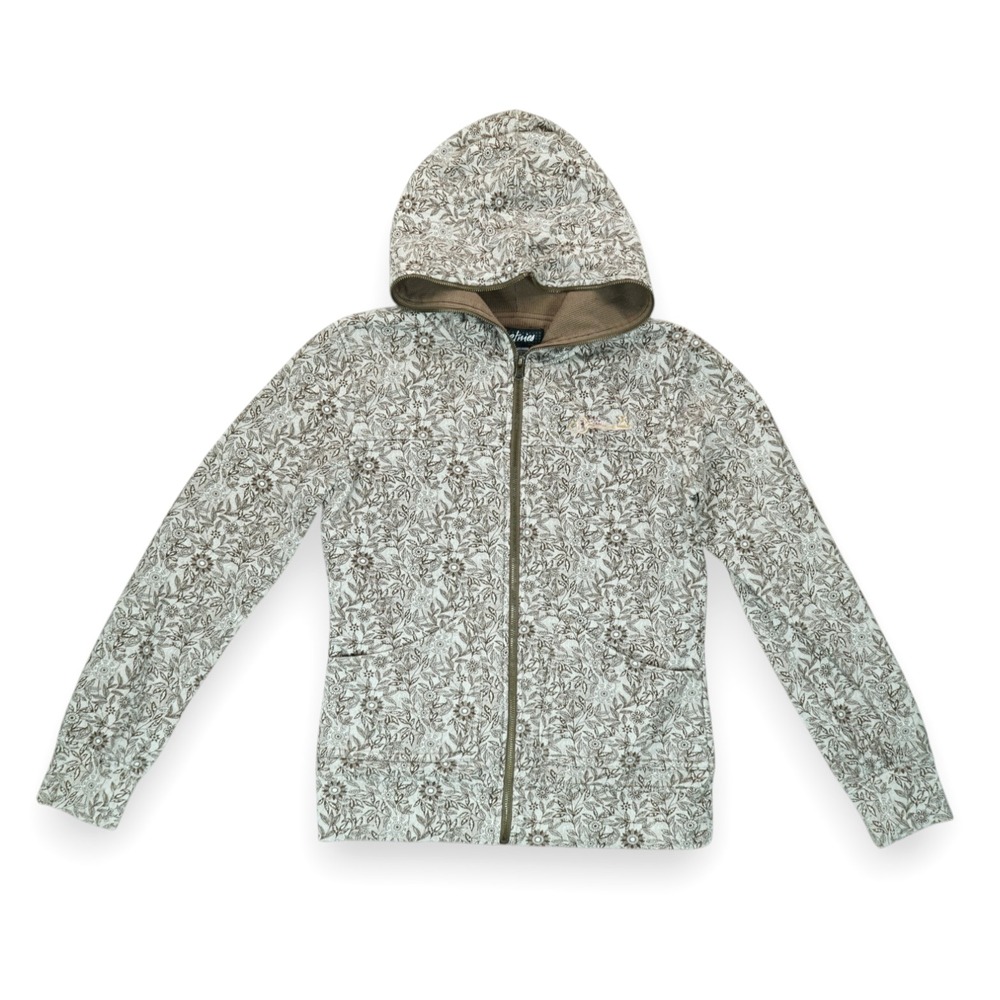 Etnies Fireweed Hoodie Girls Young Floral Pattern Full Zip‎ Pockets Medium
